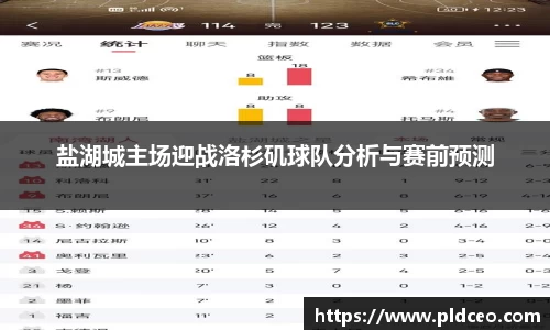 盐湖城主场迎战洛杉矶球队分析与赛前预测